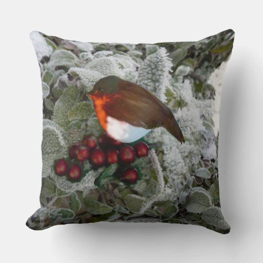 Christmas Robin Pillow Kissen (Vorderseite)