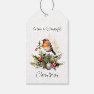 Christmas Robin Pine Baubles Geschenkanhänger