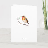 Christmas Robin Pine Baubles Karte (Rückseite)