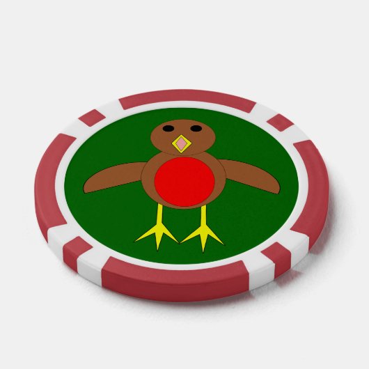 Christmas Robin Pokerchips (Einzeln)