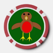 Christmas Robin Pokerchips (Rückseite)