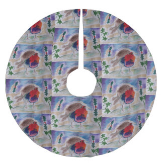 Christmas Robin Polyester Weihnachtsbaumdecke