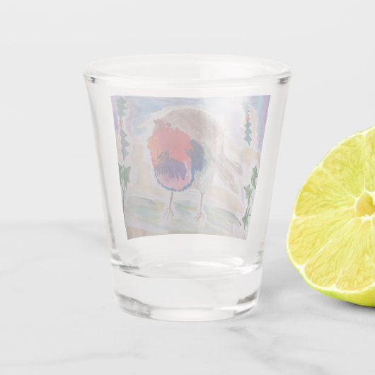 Christmas Robin Schnapsglas (Rückseite)