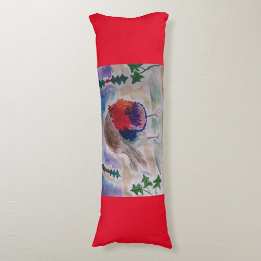 Christmas Robin Seitenschläferkissen (Vorderseite Vertikal)