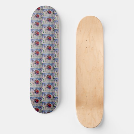 Christmas Robin Skateboard (Vorderseite)