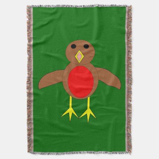 Christmas Robin Throw Blanket Decke (Vorderseite Vertikal)
