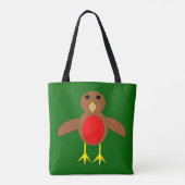 Christmas Robin Tote Bag Tasche (Rückseite)
