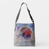 Christmas Robin Tragetaschen Mit Langen Trägern (Rückseite)