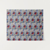 Christmas Robin Wandteppich (Vorderseite (Horizontal))