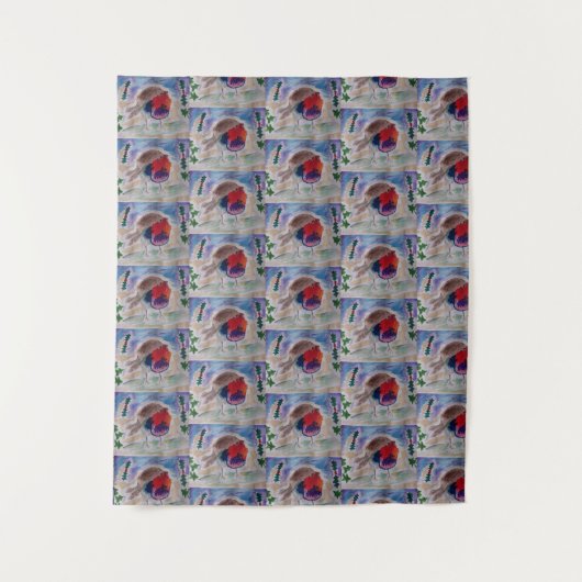 Christmas Robin Wandteppich (Vorderseite)