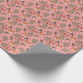 Christmas Robin Wrapping Paper Geschenkpapier (Ecke)