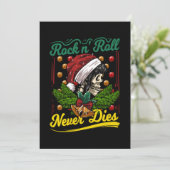 Christmas Rock n Roll Never Dies Rockabilly Girl S Einladung (Stehend Vorderseite)