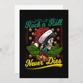 Christmas Rock n Roll Never Dies Rockabilly Girl S Einladung (Vorne/Hinten)