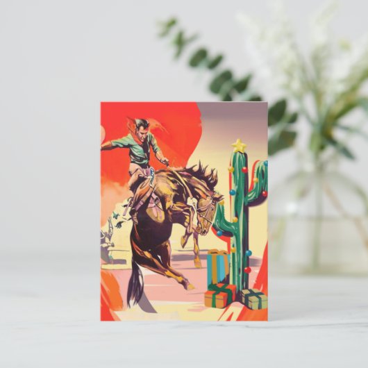 Christmas Rodeo Postkarte (Stehend Vorderseite)