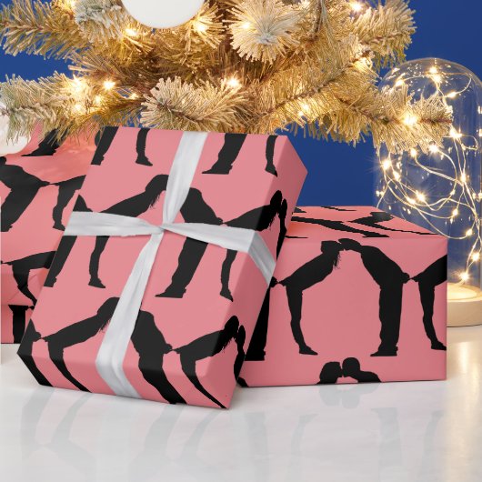 CHRISTMAS ROMANTIC KISS WRAPPING PAPIER GESCHENKPAPIER (Feiertage)