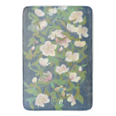 Christmas Rose & Silverwing Butterfly Nocturne Badematte (Vorderseite Vertikal)