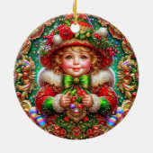 CHRISTMAS ~ Rotes Grün im 19. Jahrhundert ~ Keramik Ornament (Hinten)