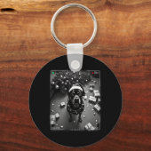 Christmas Rottweiler Caught On Camera  Schlüsselanhänger (Vorderseite)
