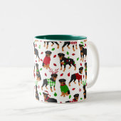 Christmas Rottweiler Coffee Tasse (VorderseiteRechts)
