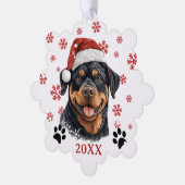 Christmas Rottweiler Dog Personalisiert Ornament Karte (Linke Ecke)