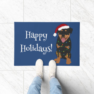 Christmas Rottweiler Fußmatte