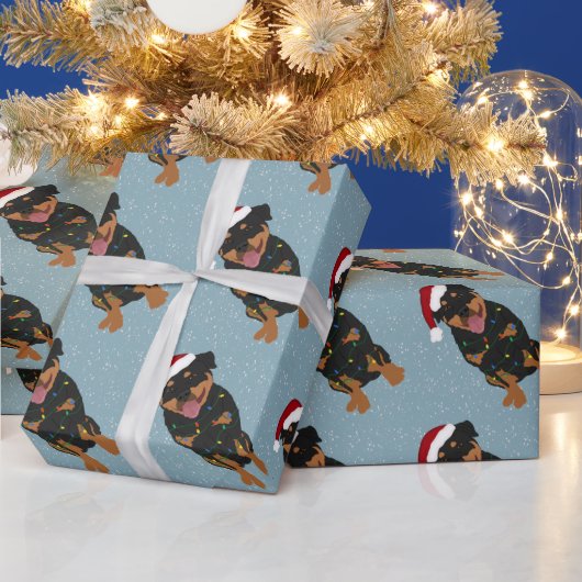 Christmas Rottweiler Geschenkpapier (Feiertage)