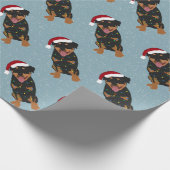 Christmas Rottweiler Geschenkpapier (Ecke)