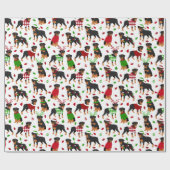 Christmas Rottweiler Geschenkpapier (Flach)