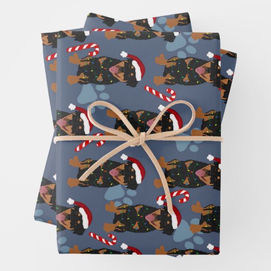 Christmas Rottweiler Geschenkpapier Set (Beispiel)