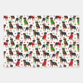 Christmas Rottweiler Geschenkpapier Set (Vorderseite 3)