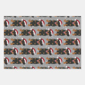 Christmas Rottweiler  Geschenkpapier Set (Vorderseite)