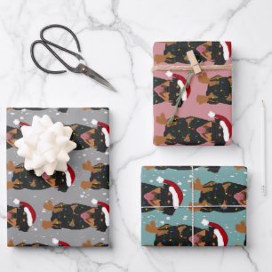 Christmas Rottweiler Geschenkpapier Set