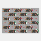 Christmas Rottweiler  Geschenkpapier Set (Vorderseite 3)