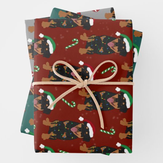 Christmas Rottweiler  Geschenkpapier Set (Beispiel)