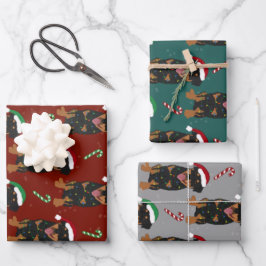 Christmas Rottweiler Geschenkpapier Set