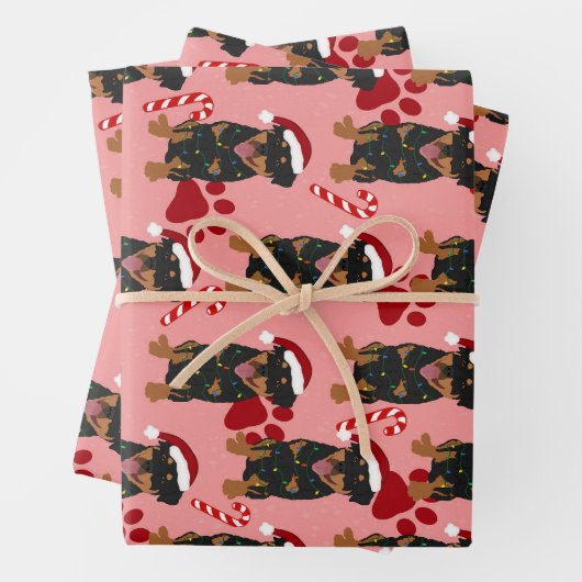 Christmas Rottweiler Geschenkpapier Set (Beispiel)