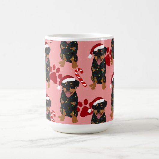 Christmas Rottweiler Kaffeetasse (Mittel)