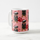 Christmas Rottweiler Kaffeetasse (Vorderseite Links)