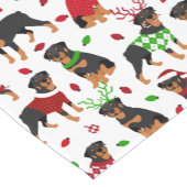 Christmas Rottweiler Kurz Table Runner Kurzer Tischläufer (Ecke)