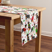 Christmas Rottweiler Kurz Table Runner Kurzer Tischläufer (Beispiel)