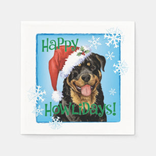 Christmas Rottweiler Napkins Serviette