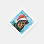 Christmas Rottweiler Napkins Serviette (Ecke)