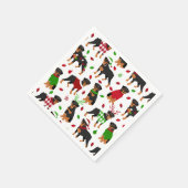 Christmas Rottweiler Napkins Serviette (Ecke)