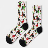 Christmas Rottweiler Socken (Linkes Detail)