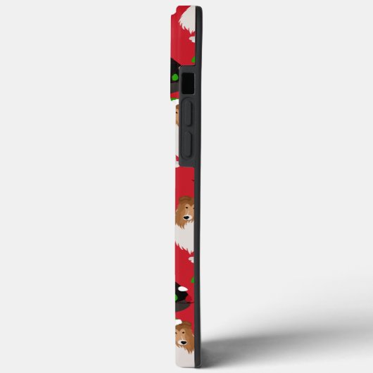 Christmas Rough Collie Case-Mate iPhone Hülle (Rückseite / Links)
