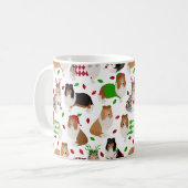 Christmas Rough Collie Coffee Tasse (Vorderseite Links)