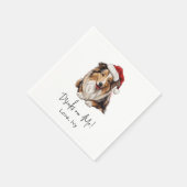 Christmas Rough Collie Dog Personalisiert Serviette (Ecke)