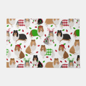 Christmas Rough Collie Doormat Fußmatte (Vorderseite)