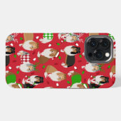 Christmas Rough Collie iPhone Hülle (Rückseite (Horizontal))