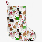 Christmas Rough Collie Kleiner Weihnachtsstrumpf (Vorderseite)